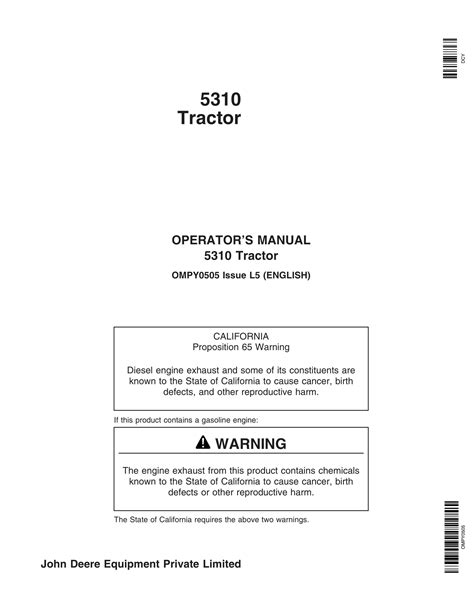 Operator manual for john deere 5310 tractor. - Conceptual integrated science lab manual answers.