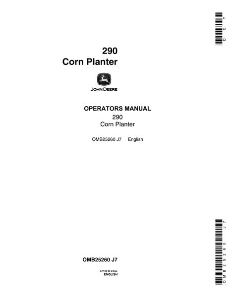 Operator manual john deere 290 corn planter. - Quick reference guides constitutional law ii.