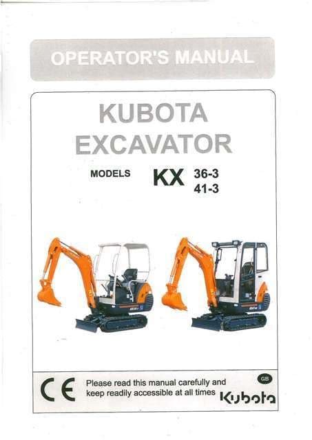 Operator manual kubota kx36 mini excavator. - 2015 troy bilt super bronco manual.
