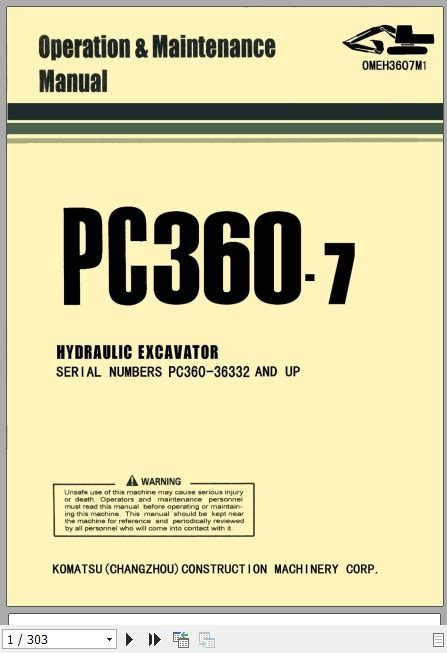 Operators manual for a komatsu pc360. - 85 suzuki lt250ef atv service manual.