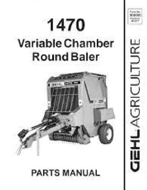 Operators manual for gehl 1470 baler. - Manual de ingeniero certificado en confiabilidad ebook.