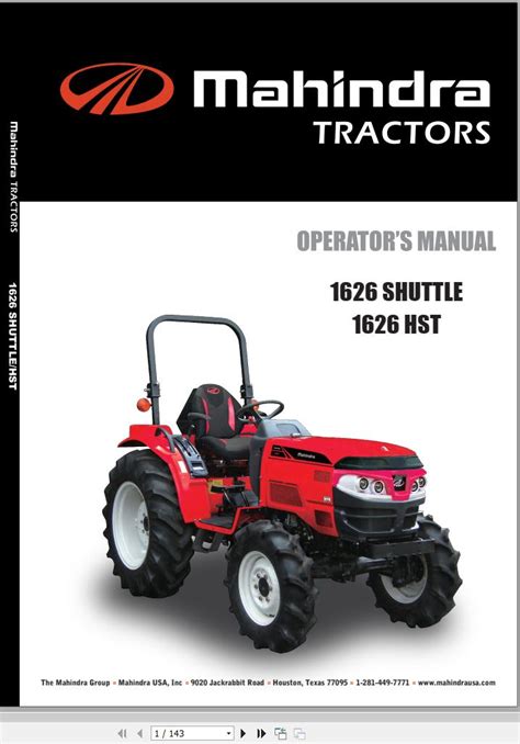Operators manual for mahindra 5500di tractor. - Manual of front office management by british columbia institute of technology hotel motel and restaurant management department.