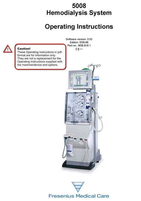 Operators manual fresenius 5008 dialysis machine. - Simboli di avvertenza del manuale di istruzioni di iveco stralis.
