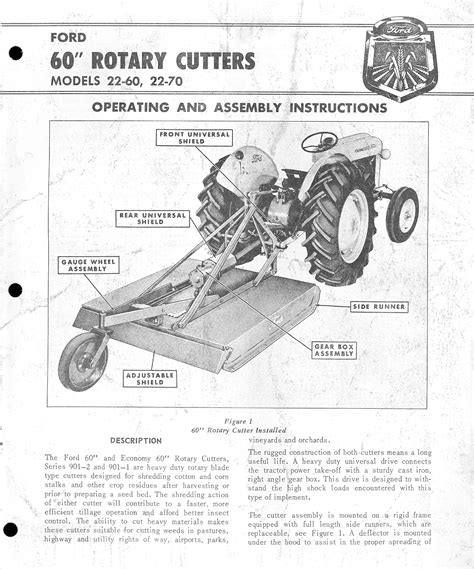 Operators manual howse 10 ft rotary mower. - Números de serie del motor iveco.