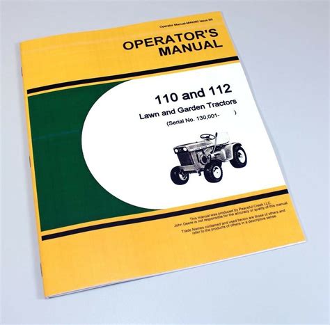 Operators manual john deere tractor 1130. - Manuale di servizio del ventilatore servo i maquet.