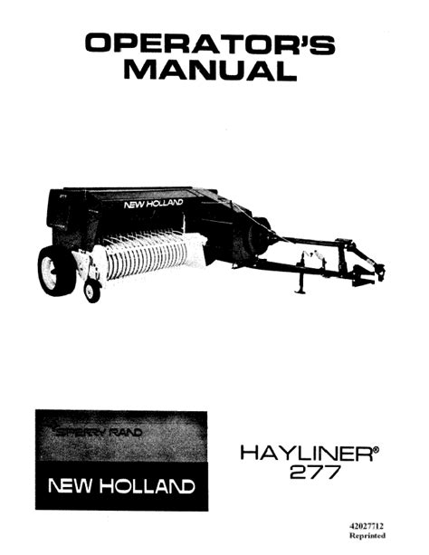 Operators manual new holland 277 square baler. - Yamaha virago 535 manual espa ol.