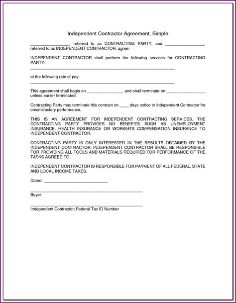 Opers Independent Contractor Acknowledgement Form Form Resume