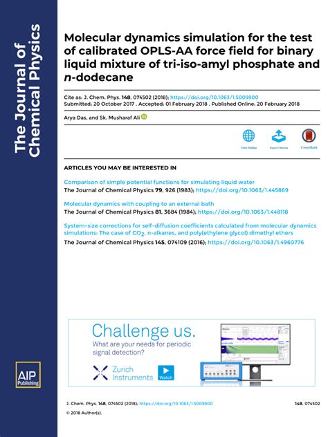 Opls force field download.  Abstract Molecular dynamics simulations em...