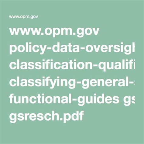 Opm operating manual qualifications standards for general schedule positions general policies and instructions. - Repair manual for polaris magnum 330.