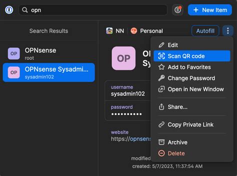 Opnsense password reset.  The same password is used for both users, which is ...