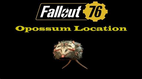 Opossum spawn fallout 76. #fallout76 #fallout76guide #fallout76rucksackIn den diesem Video zeige Ich euch einen Weg wie man ganz einfach genügend Opossum Marken für alle Baupläne und ... 