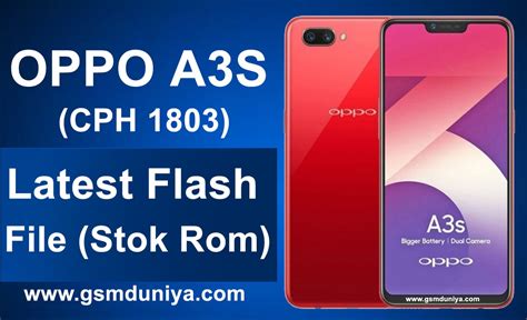 Oppo A3S Cph1803 Firmware Flash File