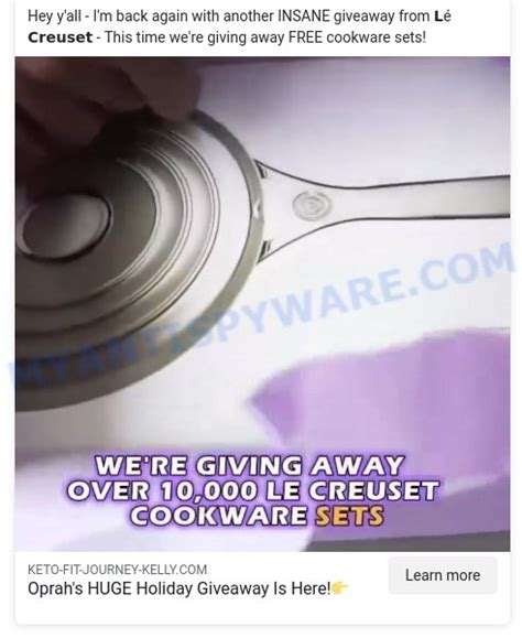 Oprah le creuset giveaway 2023. December 14, 2023 No Comment. A scam is falsely advertising free Le Creuset cookware, using the names of celebrities like Joanna Gaines, Ree Drummond, Lainey Wilson, … 