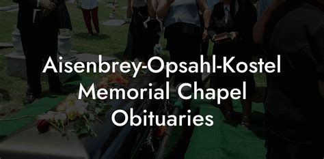 Opsahl kostel obits. Visitations will be 5 to 7 PM, Friday, May 26, 2023 at the Opsahl-Kostel Funeral Home & Onsite Crematory, Yankton, SD with a Scripture service at 7:00 PM. Visitations will resume one hour prior to the service at the church. Online condolences may be sent at: www.opsahl-kostelfuneralhome.com. Live streaming of Jean's service will be found at ... 