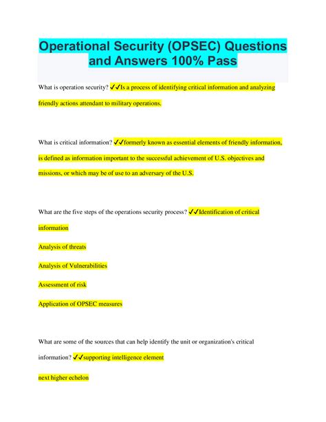 Opsec Fundamental Course Answers