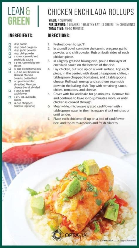 Optavia Recipe Guide