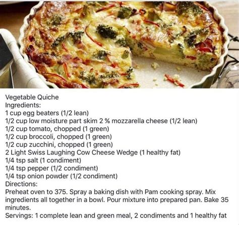 Optavia quiche recipe. In a large skillet, brown ground beef and drain the cooked meat of excess fat. Add bell peppers, tomatoes, zucchini, and kale to ground beef. Stir in taco seasoning and cook for about 5 more minutes or until spinach is fully wilted. Sprinkle shredded cheese on top and cover the pan allowing the cheese to melt or put the meat mixture in a 9-inch ... 