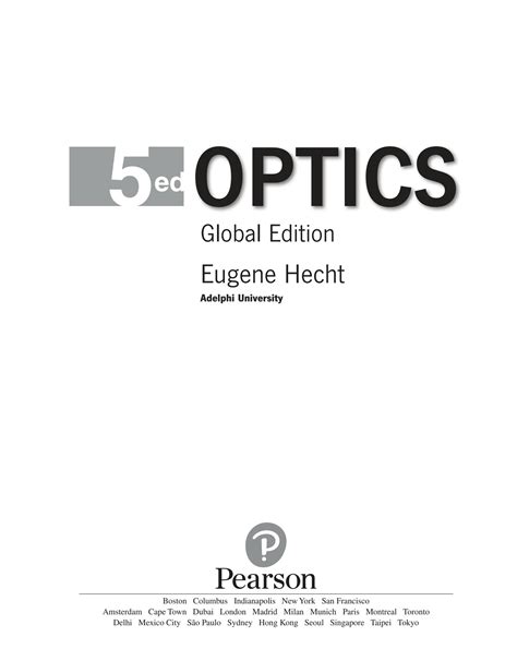 Optics hecht 5th edition solutions manual. - 2013 mazda 5 manual del propietario.