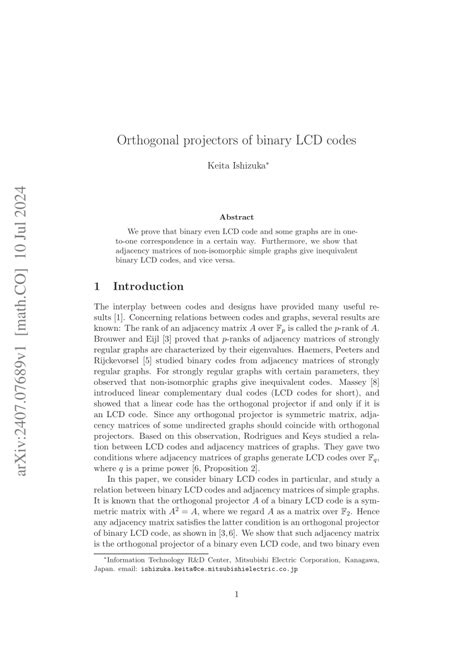 Optimal binary LCD codes Request PDF - ResearchGate