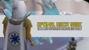 The optimal quest guide lists Old School RuneScape quests in an order that allows new Members to progress in a way that minimises the amount of skill training to completion of all the quests. This guide does not take into consideration unlockable content, such as fairy rings or dragon equipment, that provides numerous benefits to the player's game progression. For that, it is recommended that ... . 