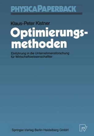 Optimierungsmethoden SpringerLink
