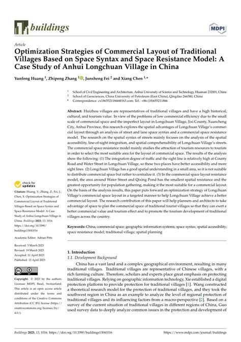 Optimization Strategies of Commercial Layout of Traditional Villages ...