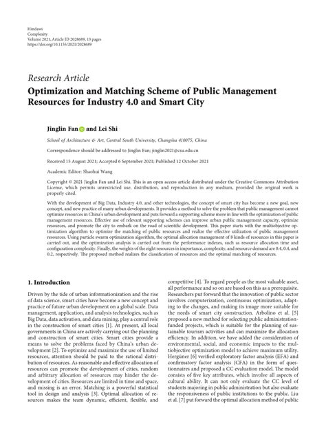 Optimization and Matching Scheme of Public Management