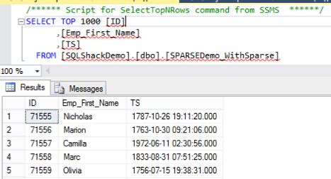 Optimize NULL values storage consumption using SQL Server Sparse Column