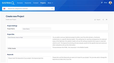 Optimizer Project Settings SISTRIX