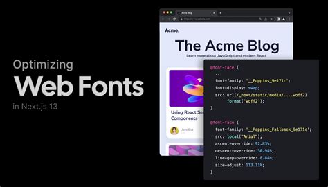 Optimizing Web Fonts in Next.js 13