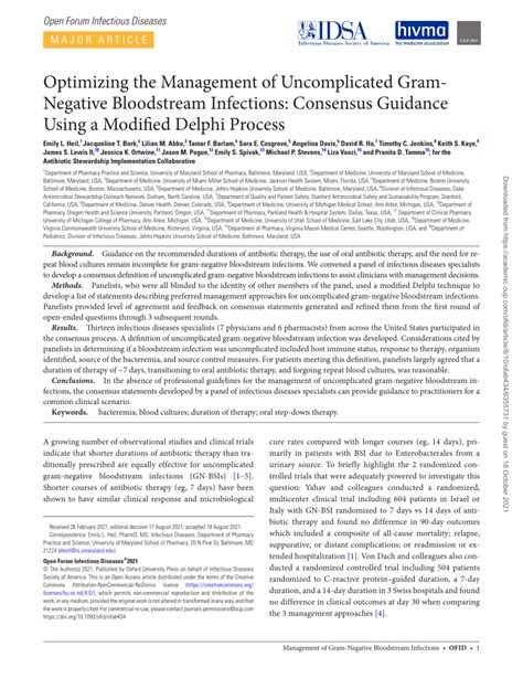 Optimizing the Management of Uncomplicated Gram …