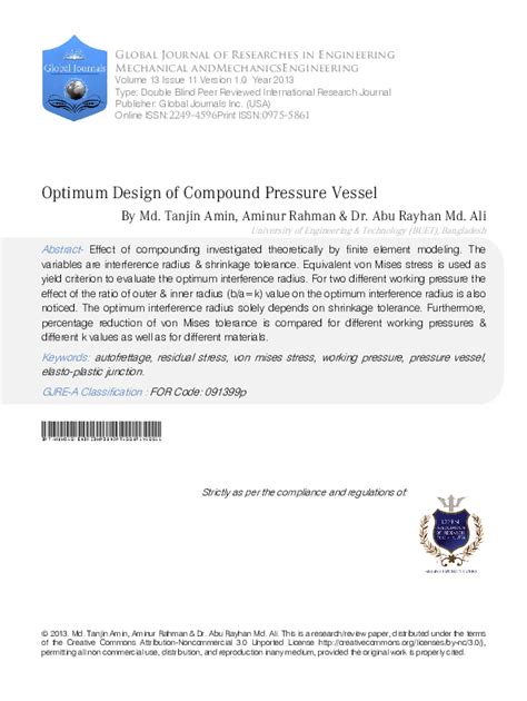 Optimum Design of Compound Pressure Vessel