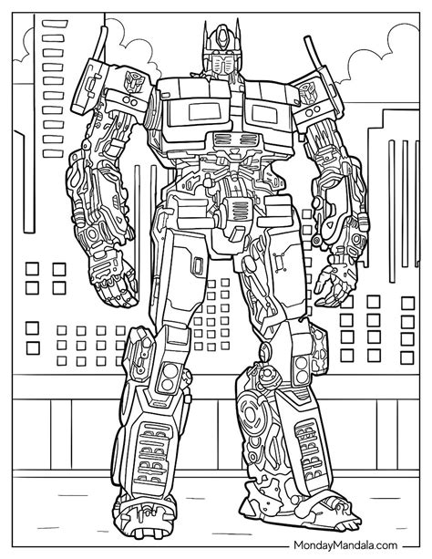 Optimus Prime Coloring Shee