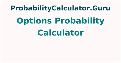 Options probability calculator. Things To Know About Options probability calculator. 