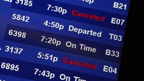 Options when flight is cancelled