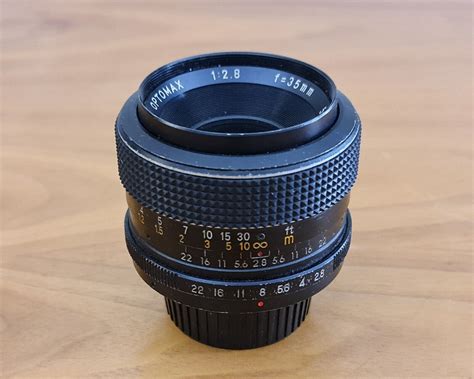 Optomax 35mm F2.8 prime lens M42 mount DECLICKED …