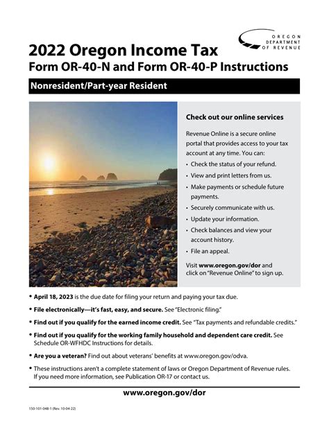 Or 40 instructions.  2020 Oregon Income Tax Form OR-40 Instructions Full-...