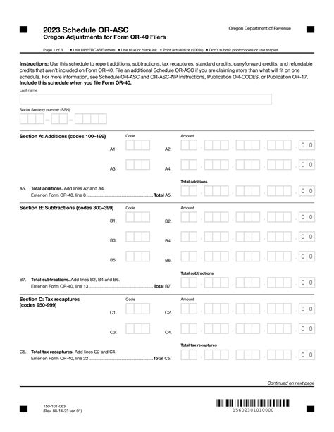 Or asc form.  File an additional Download or print the 2025 Oregon (Oregon Adjus...