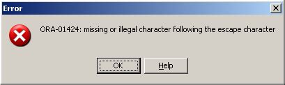 Oracle / PLSQL: ORA-01424 Error Message - TechOnTheNet