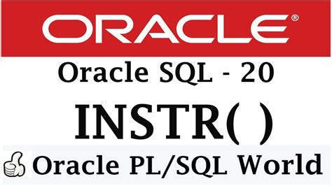 Oracle İnstr 함수 Oracle
