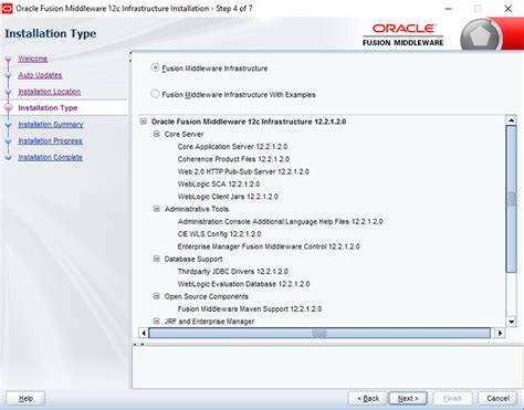 Oracle 12c taf configuration.  Visual Builder applications cannot run without Jav...