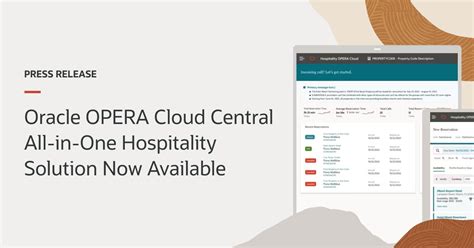 Oracle Hospitality OPERA Cloud Services 23.5 Get Started.