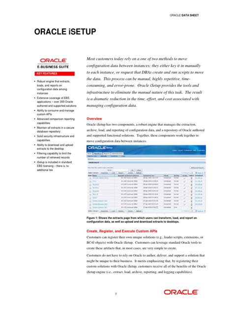 Oracle Isetup Data Sheet 133558