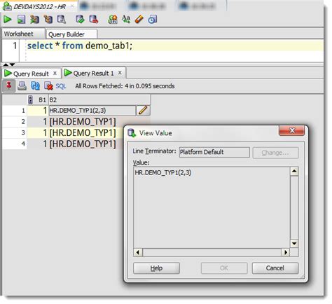 Oracle SQL Developer and Viewing User TYPE Data - THAT Jeff Smith