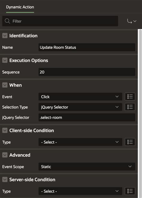 Oracle apex dynamic action insert into table.  In this example, every change will result in ...
