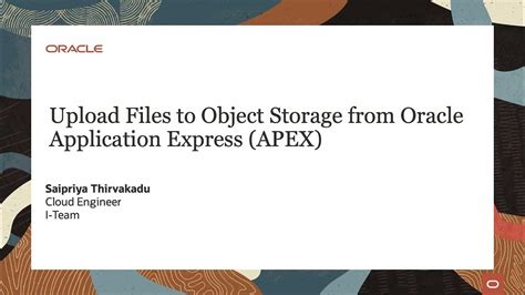 Oracle apex file upload plugin.  APEX Object Storage Uploader Plugin is an Oracle APEX Pr...