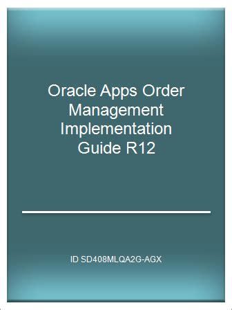 Oracle apps order management implementation guide r12. - Four winds motor home service manual 2010.