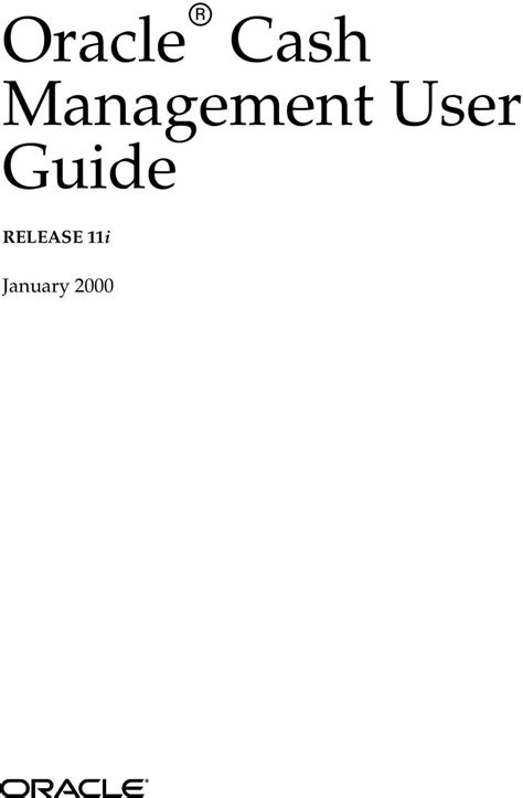 Oracle cash management user guide 11i. - Kawasaki kx250f 2006 manuale di servizio di officina.
