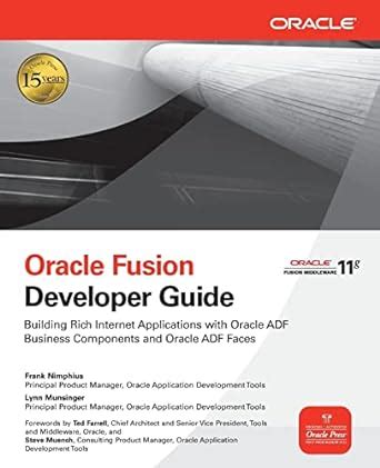 Oracle fusion developer guide building rich internet applications. - Aportación al estudio de la fauna y flora vasco-navarras.