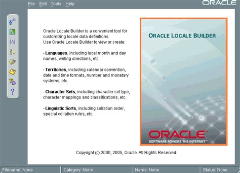 Oracle locale builder.  The Locale Builder handles four types of locale definitions: language,...